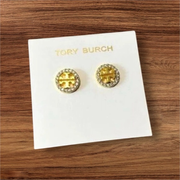 Tory Burch Crystal 'Miller Pavé' Stud Earrings - Picture 7 of 16